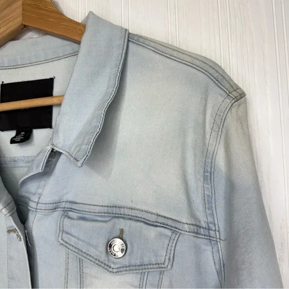 Nine West light wash denim jean jacket XL - Picture 3 of 8
